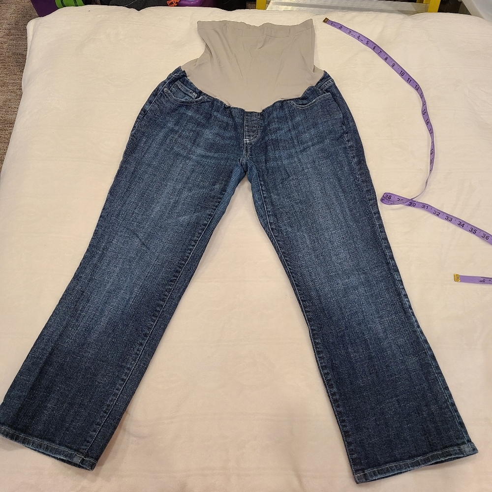 American Star crop maternity jeans